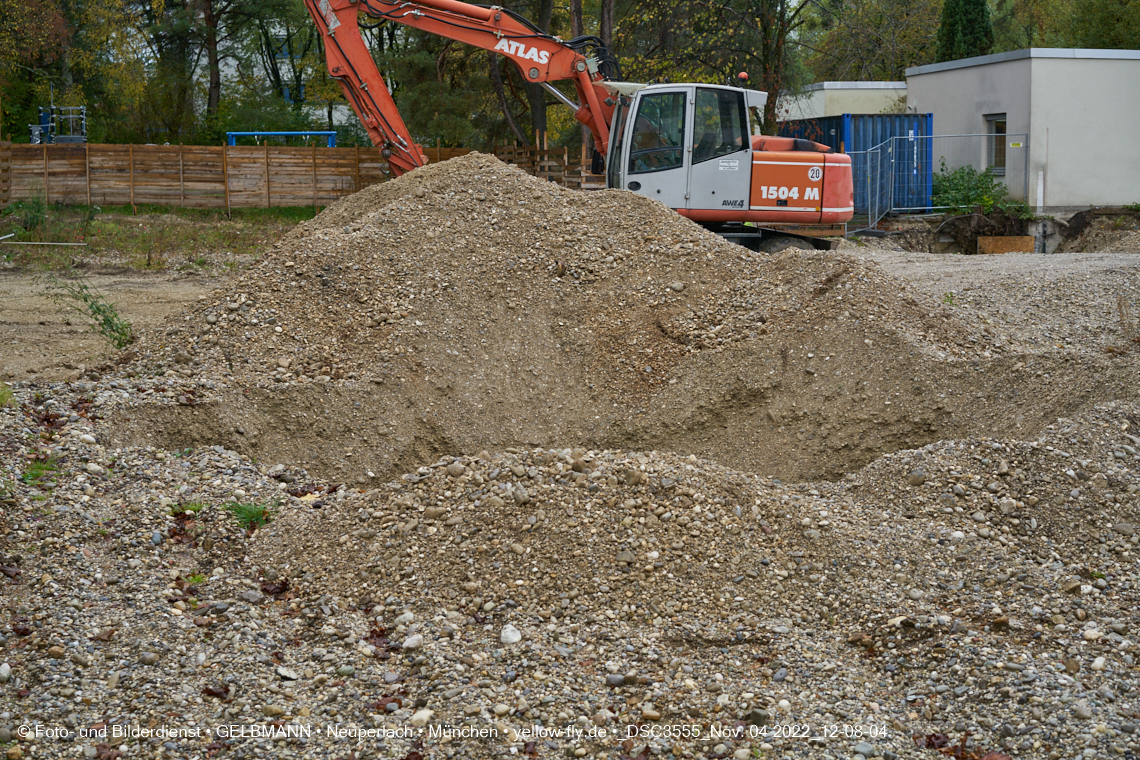 04.11.2022 - Baustelle an der Quiddestraße Haus für Kinder in Neuperlach